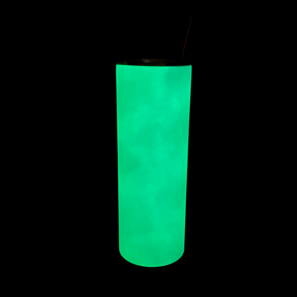 Skinny Tumbler 20oz Sublimacion Glow in the Dark