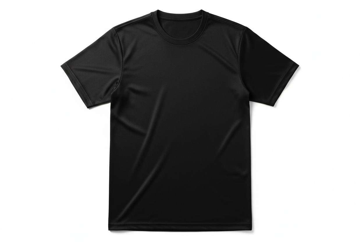 Edwards 1514_Uni (XL) Black microfiber tshirt short sleeve